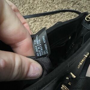 Michael Kors Black Tote with Gold Details